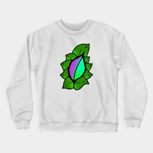 Trippy Leaf Pattern Crewneck Sweatshirt